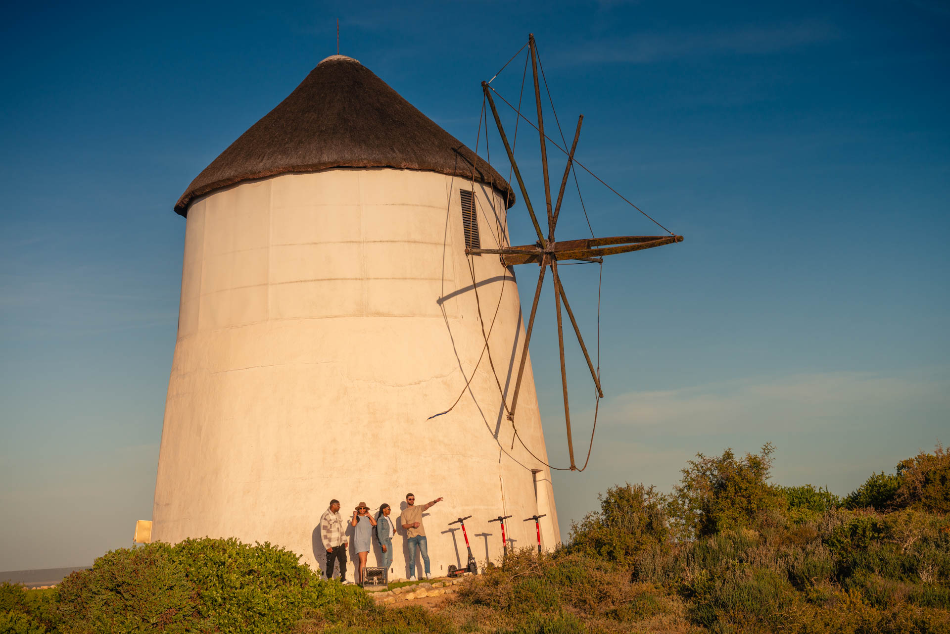 Group of friends with Zippy scooters